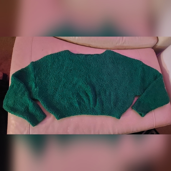 Fuzzy Cropped Sweater - Picture 1 of 3